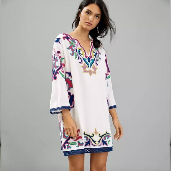 Anthropologie BNWT Olympia Embroidered Tunic Dress - Picture 7 of 7